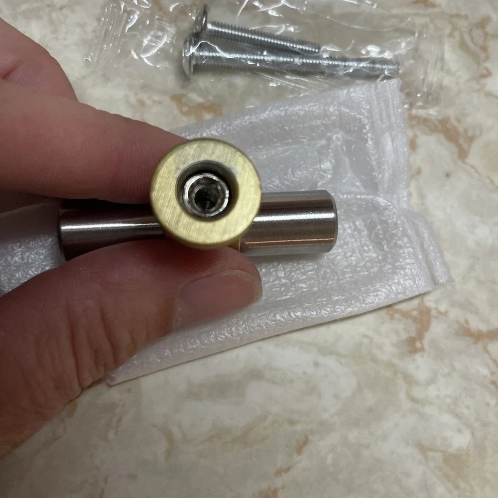 20 New Unused  Two-tone Colored Drawer Pulls, simple classic shape with hardware